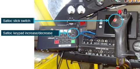 Figure 7: Satloc stick switch and keypad
