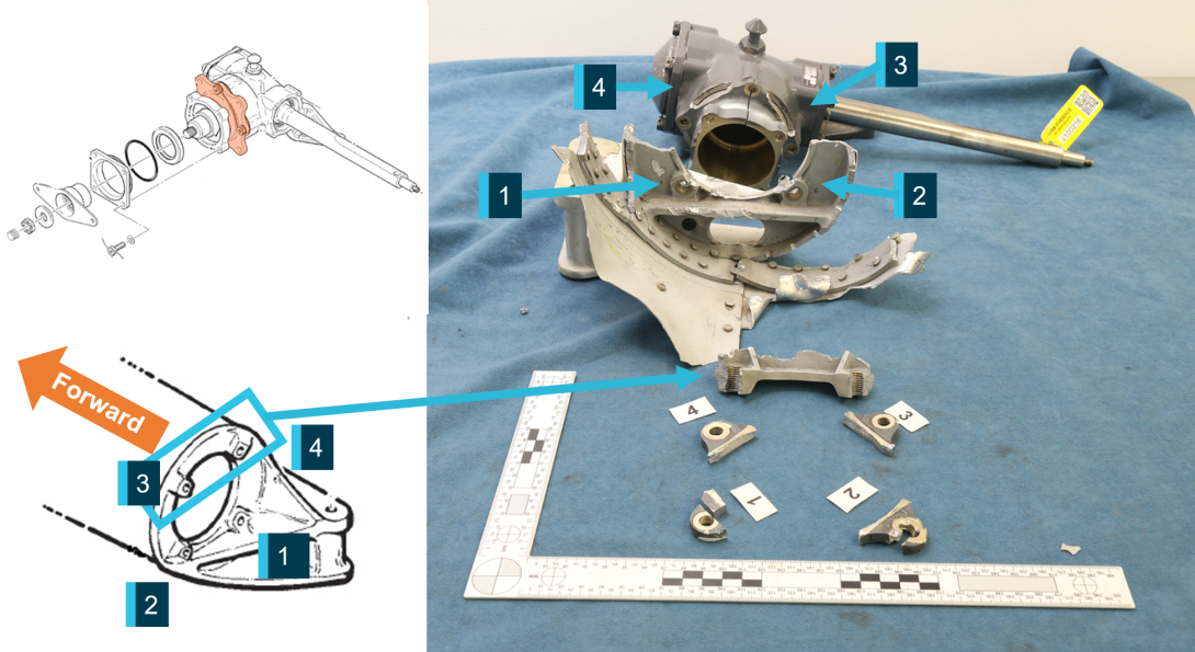 Figure 13: Aft tail cone bulkhead and input cartridge (shown in red)