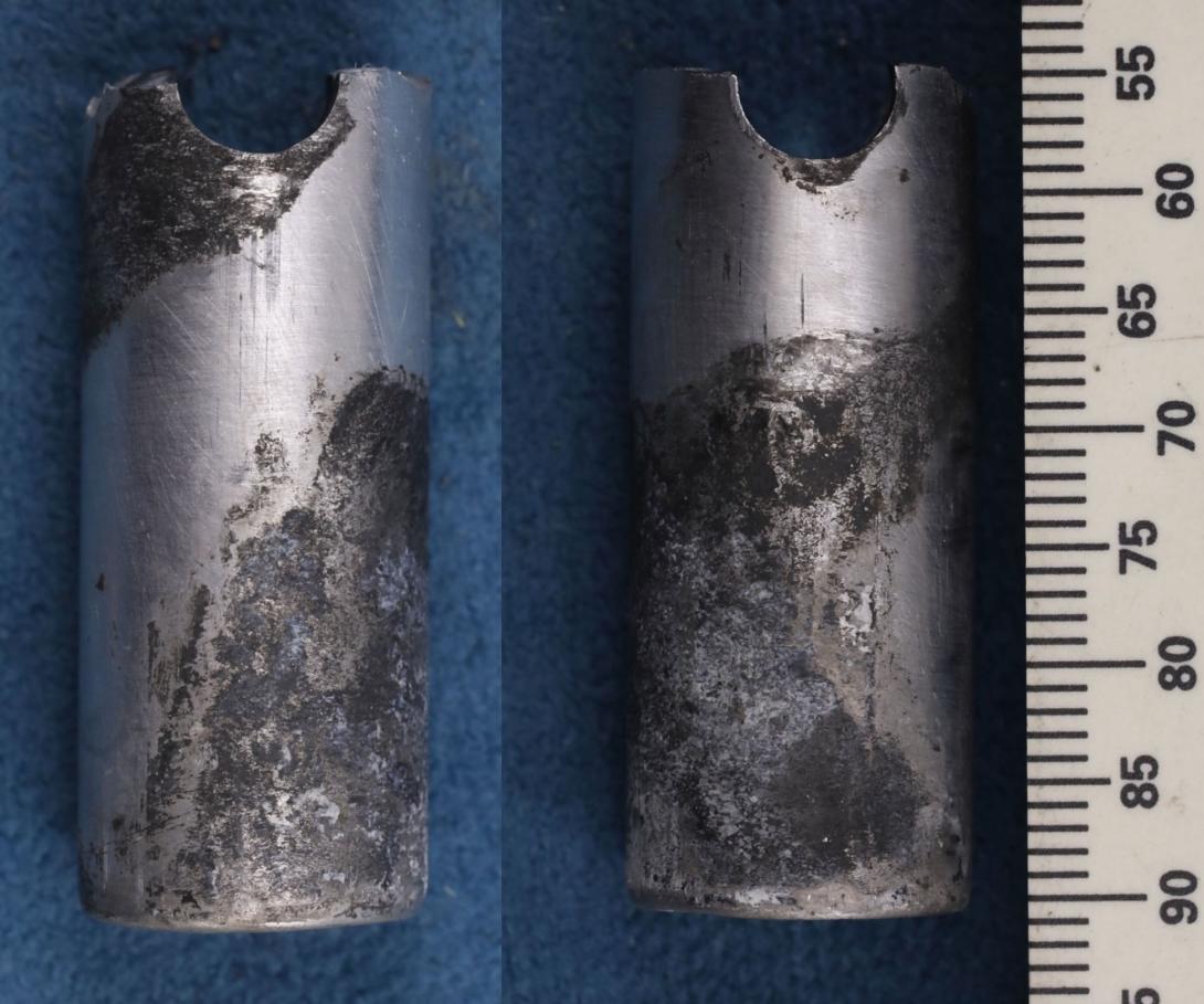 Figure 6: Rudder shaft wear from contact with outer sleeve