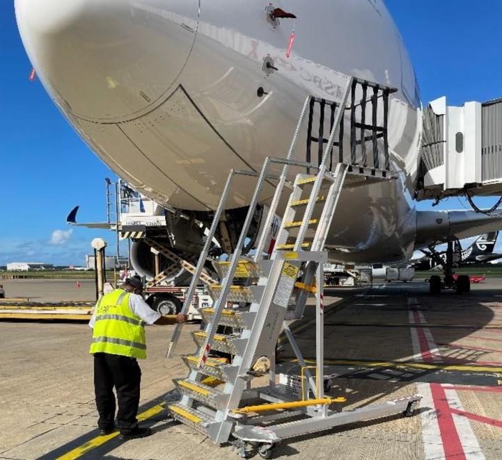 Figure 5: Airbus A350 aircraft showing lower pitot probe covers fitted