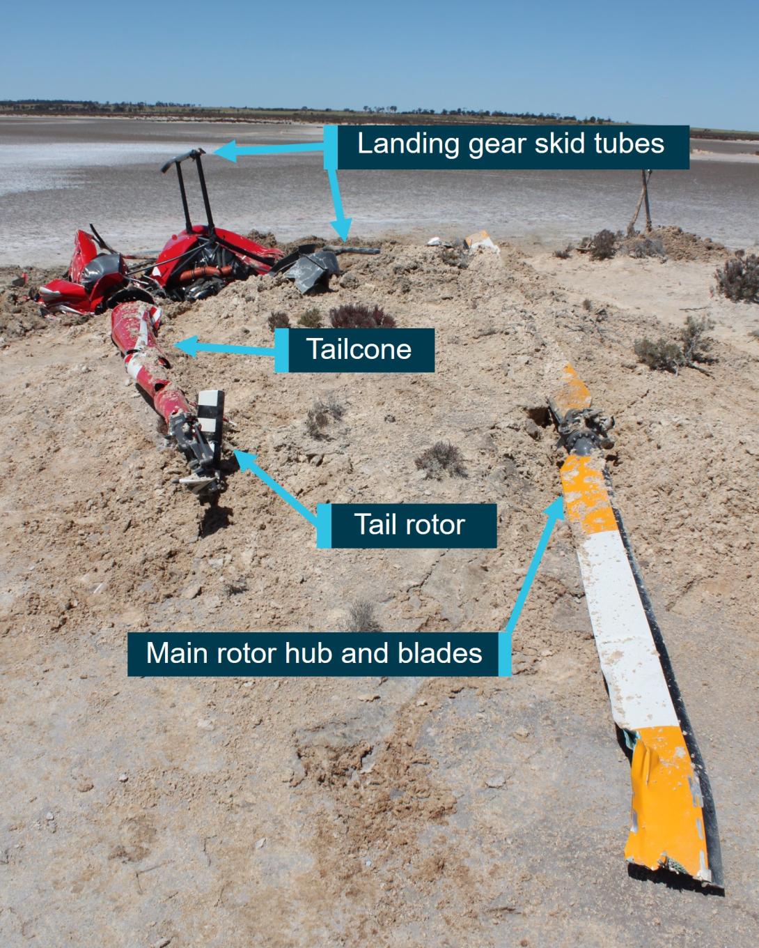 Figure 7: Accident site and wreckage