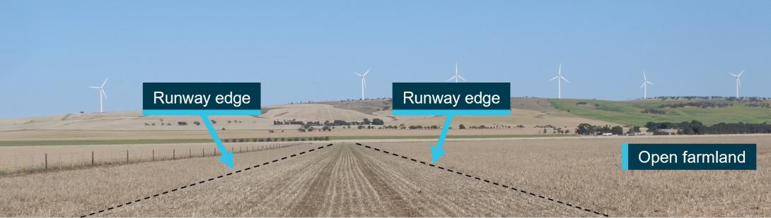 Figure 1: Runway looking west