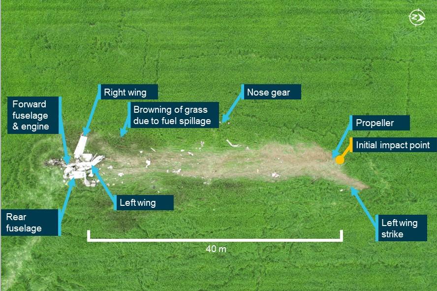 Figure 3: Overview of VH-CPQ accident site