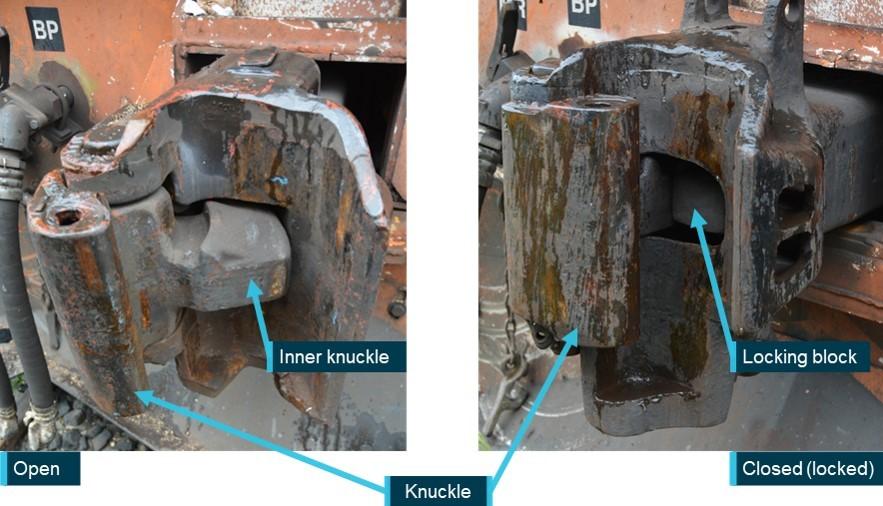 Figure 8: Open and closed automatic coupler