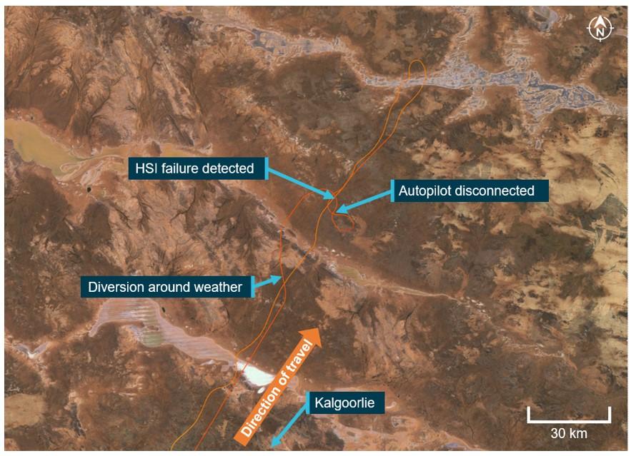 Figure 3: VH-JEO flight path