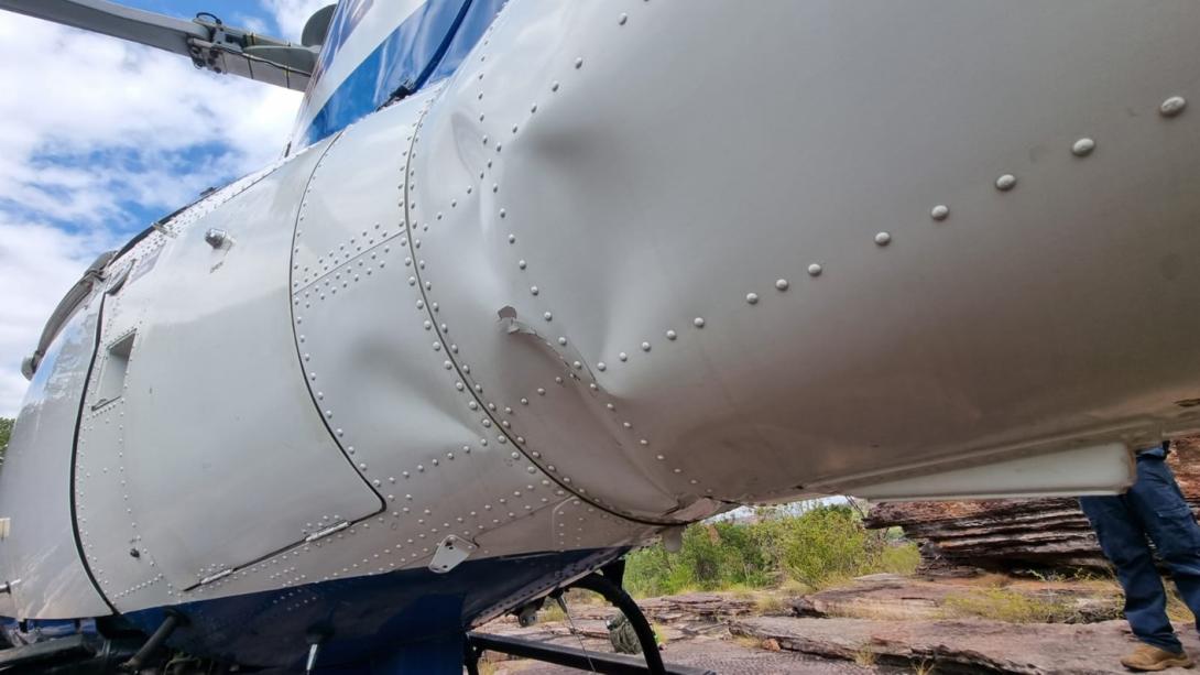 Figure 2: Damage to the tail boom