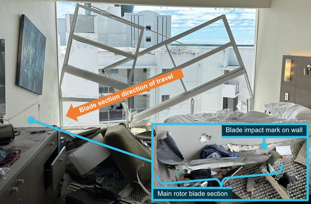 Figure 7: Hotel adjacent room damage
