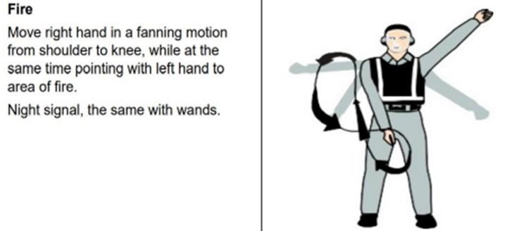 Figure 5: Hand signal for fire