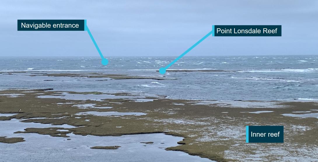 Figure 8: Point Lonsdale Reef with similar conditions to those on 5 October 2023