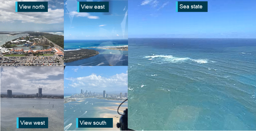 Figure 57: Passenger photographs showing in‑flight conditions