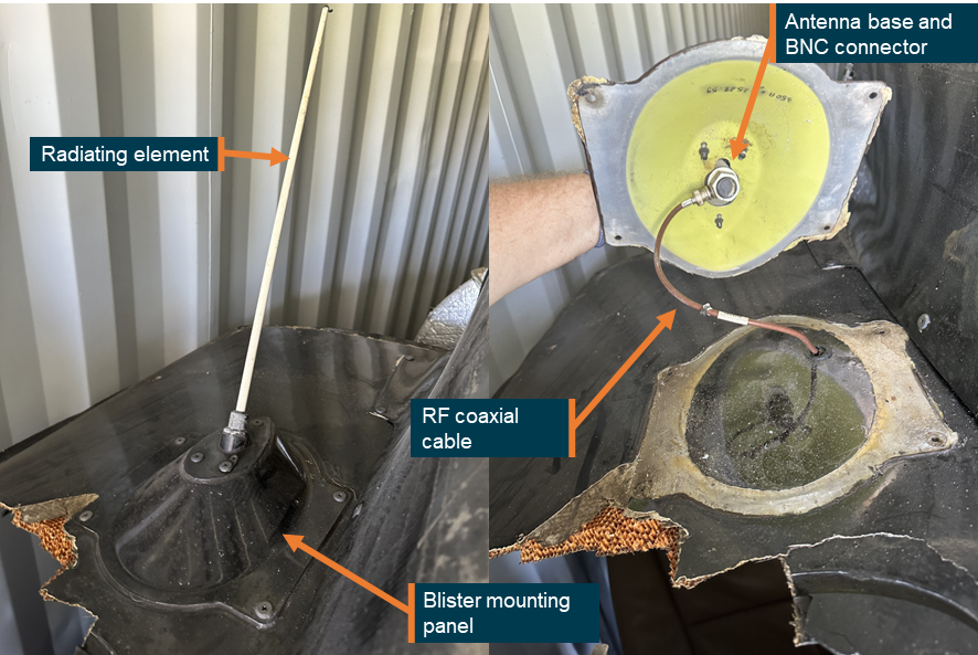 Figure A1: Removal of antenna components from XKQ
