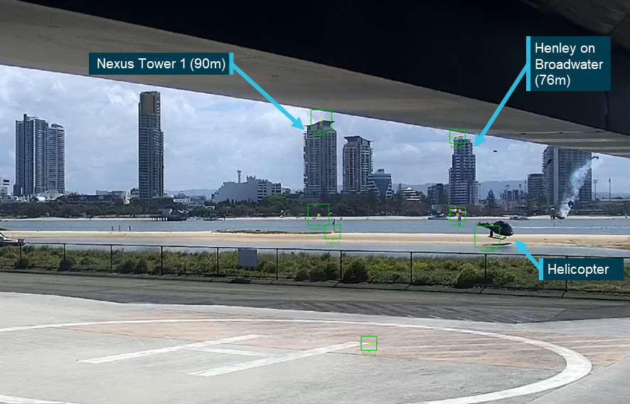 Figure B8: Sea World CCTV (with buildings used to scale from)
