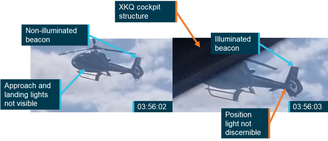 Figure 115: Footage of XH9 on approach from passenger of XKQ