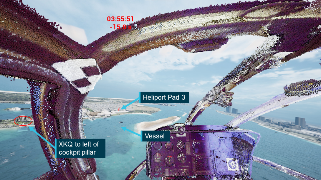 Figure 126: View from XH9 15 seconds before collision