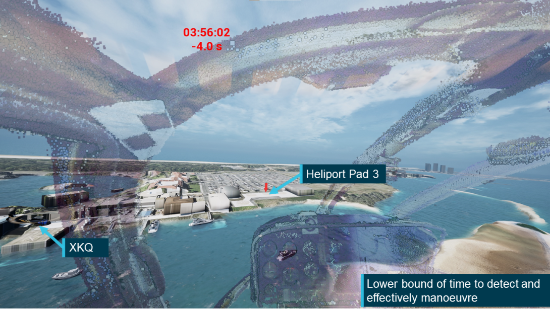 Figure 131: View from XH9 4 seconds before collision