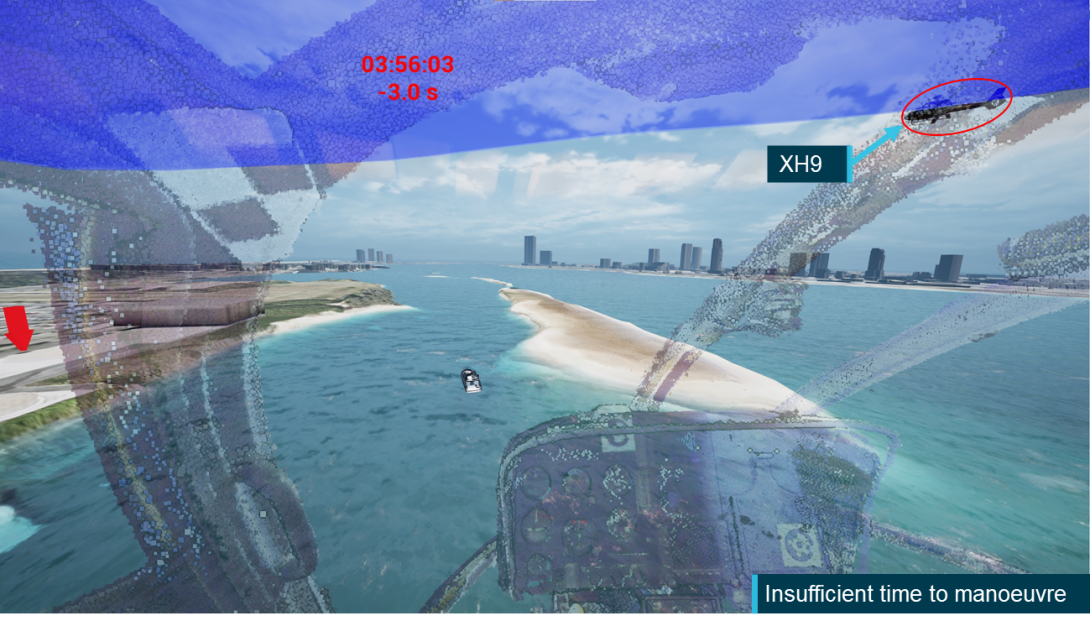 Figure 143: View from XKQ 3 seconds before collision