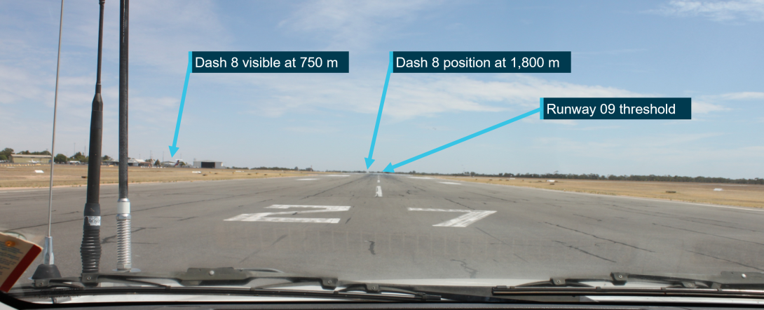 Figure 7: View from threshold of runway 27