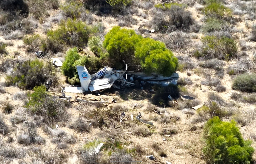 Figure 2: Original final position of VH‑WWU at the accident site[4]