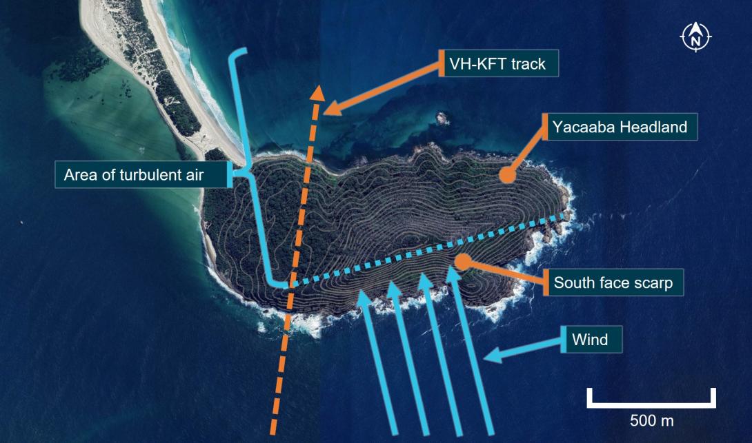 Figure 15: Turbulent areas around Yacaaba Headland