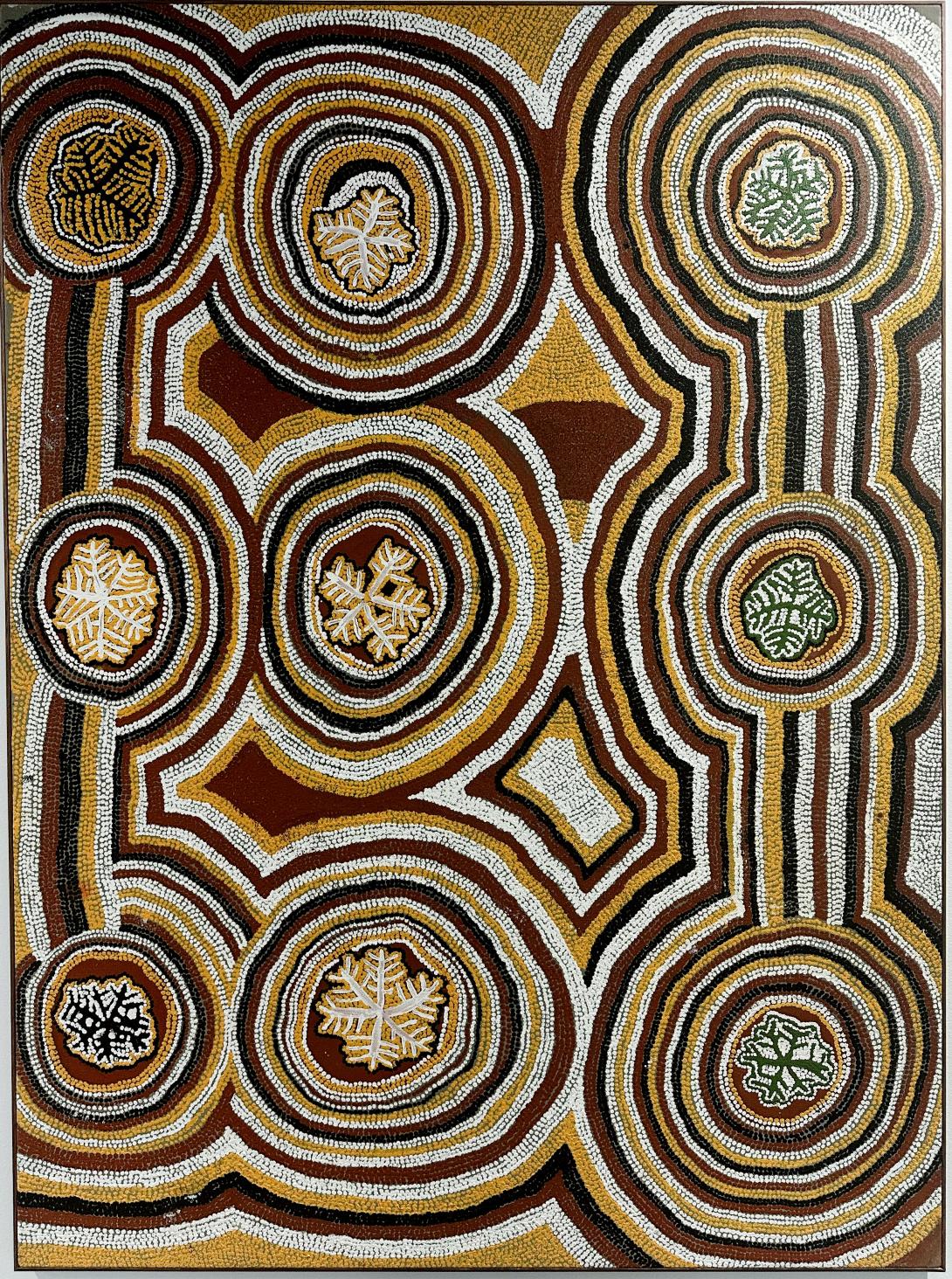 Artist’s Country (Kutukutu, near Lappi Lappi), 1989, by Albert Tjakamarra Nagomara c. 1925