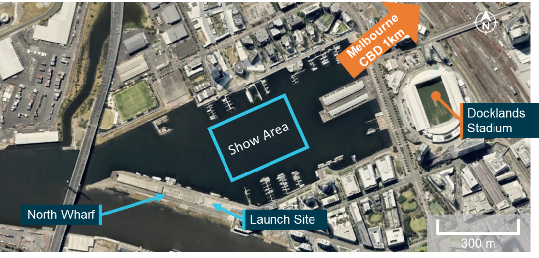 Figure 1: Operational area and launch site