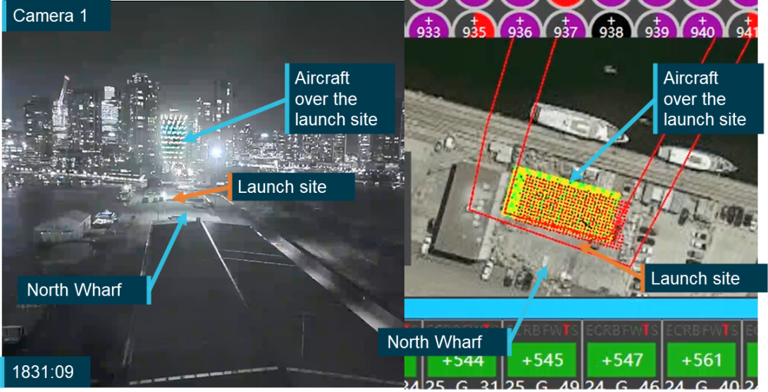 Figure 4: Comparison of GCS and recorded aircraft positions