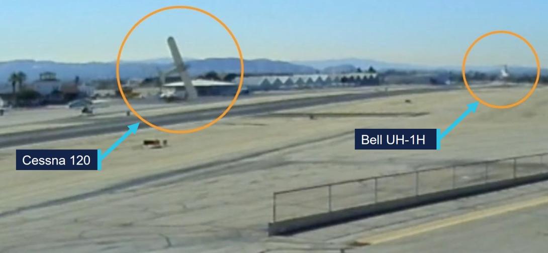 Loss of control accident from rotor wake.