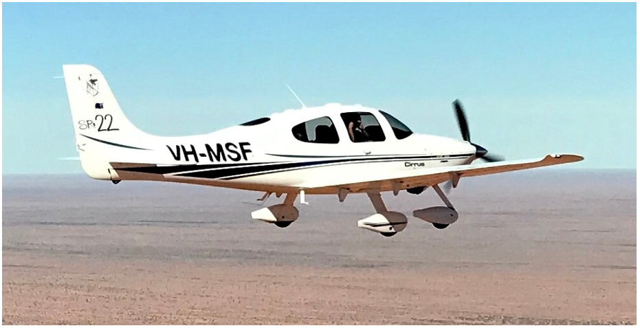 Pre accident photo of accident aircraft flying.