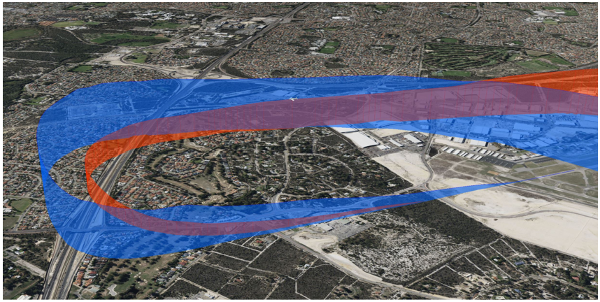 Photo: Google Earth and ADS-B data